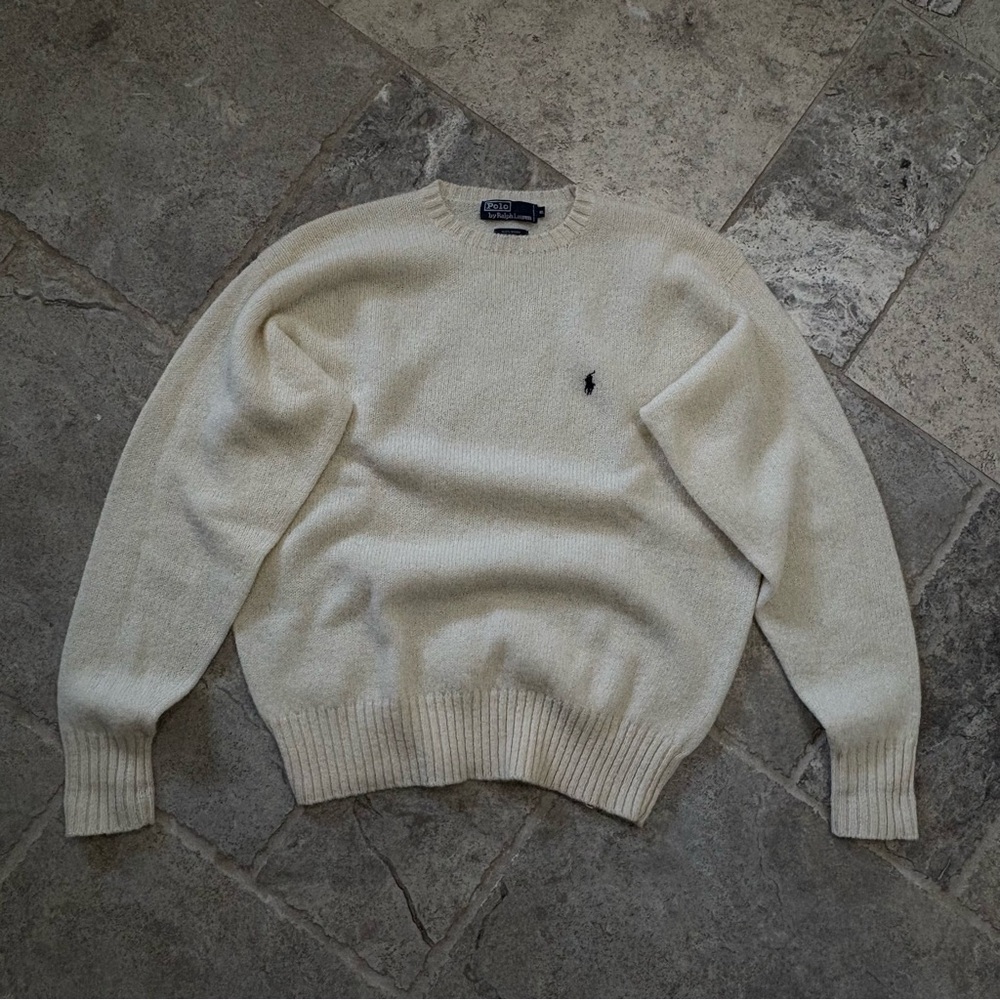 Ralph Lauren Men's Cream Crewneck Sweater